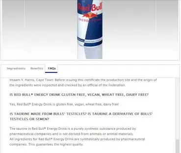 Red Bull Energy Drinks Contain Bull Sperm Fiction Truth Or Fiction