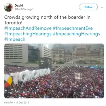 Hoax Toronto Impeachment Protest Photo Truth Or Fiction