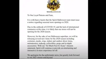 Did Spirit Halloween Announce It Would Not Open Stores In 2020 Truth Or Fiction Did Spirit Halloween Announce It Would Not Open Stores In 2020 Truth Or Fiction
