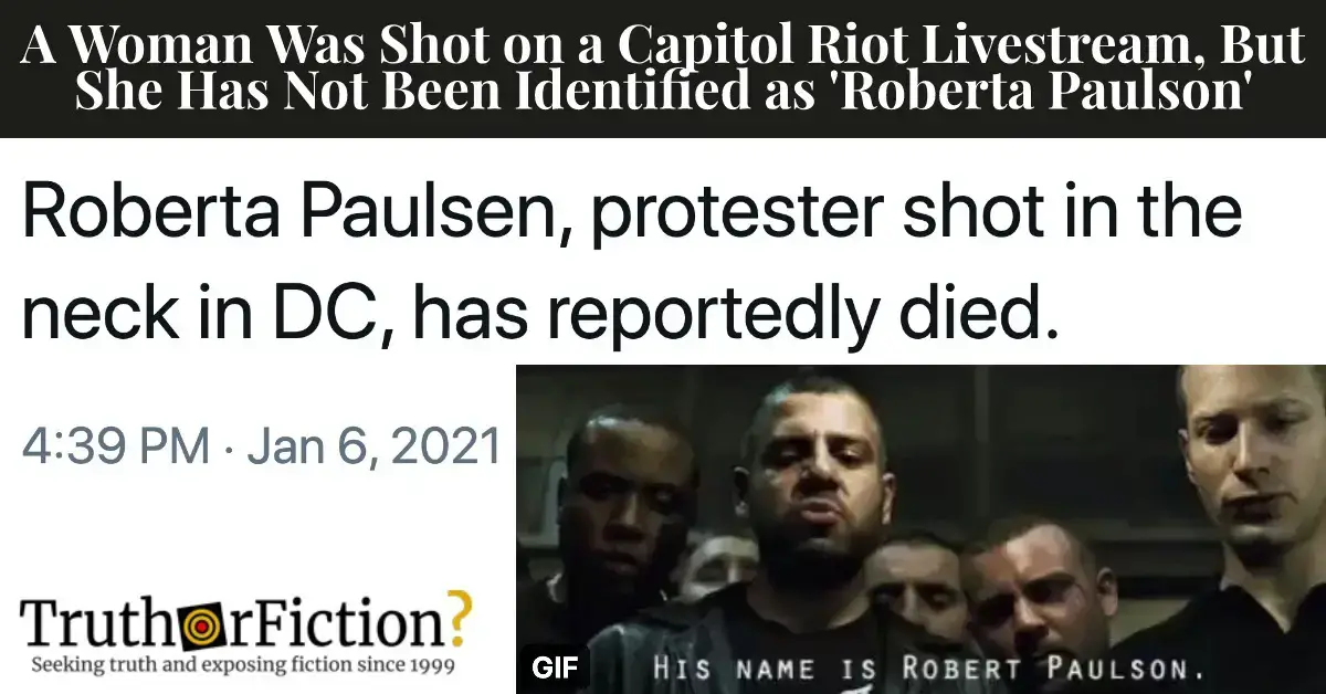 Roberta Paulsen Archives Truth Or Fiction