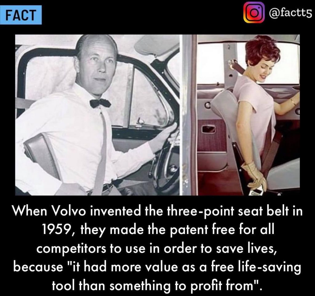 volvo three point seatbelt 1959
