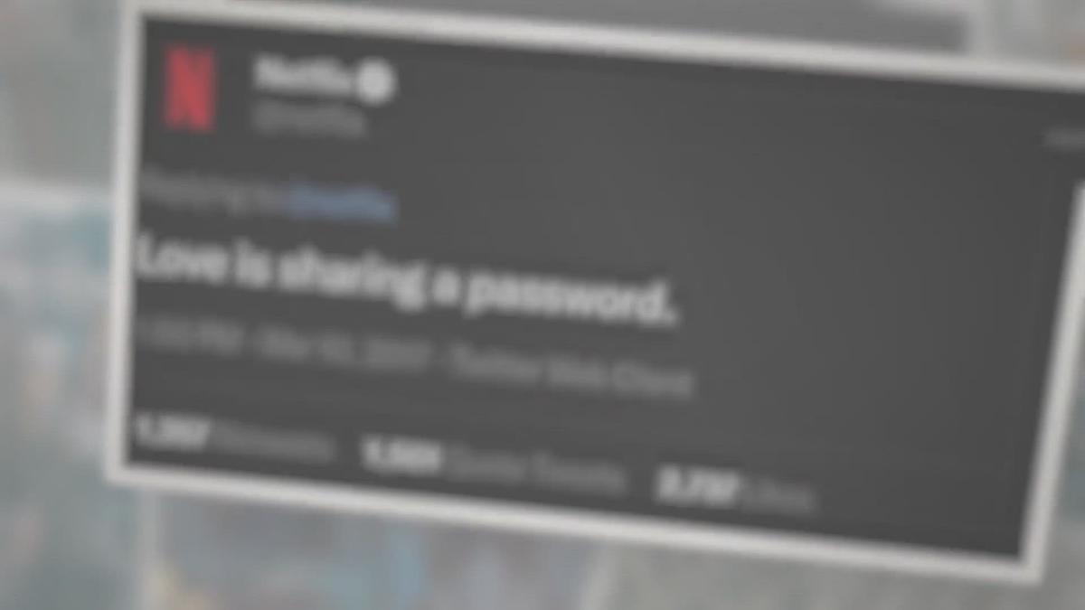 'Video thumbnail for Netflix ‘Love is Sharing a Password’ Tweet'