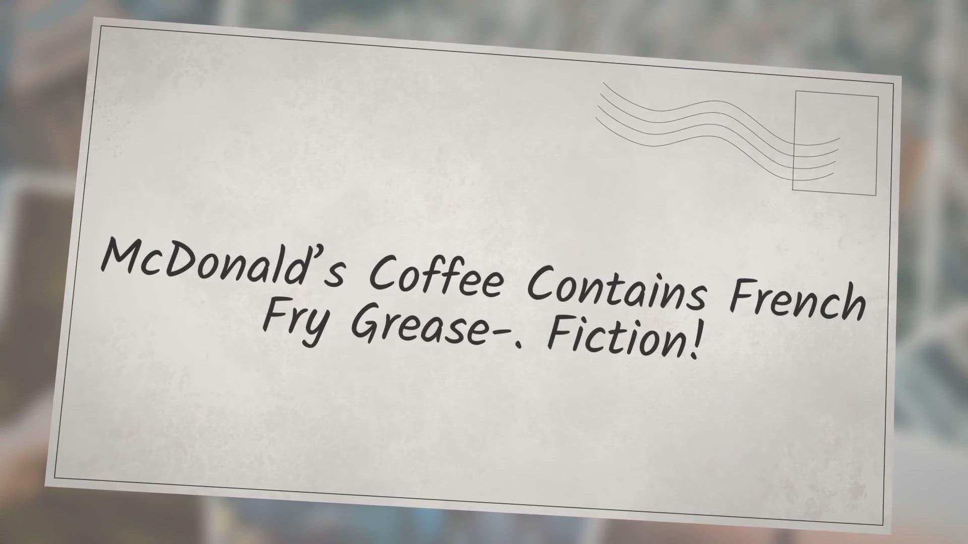 'Video thumbnail for McDonald’s Coffee Contains French Fry Grease-Fiction!'