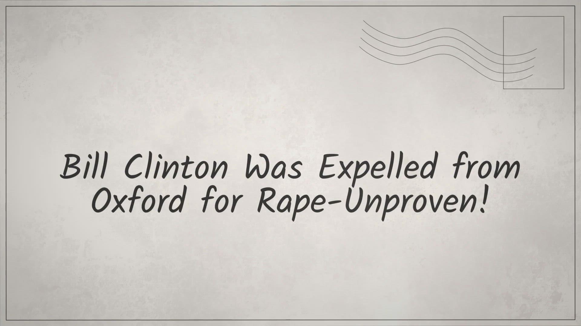 'Video thumbnail for Bill Clinton Was Expelled from Oxford for Rape-Unproven'