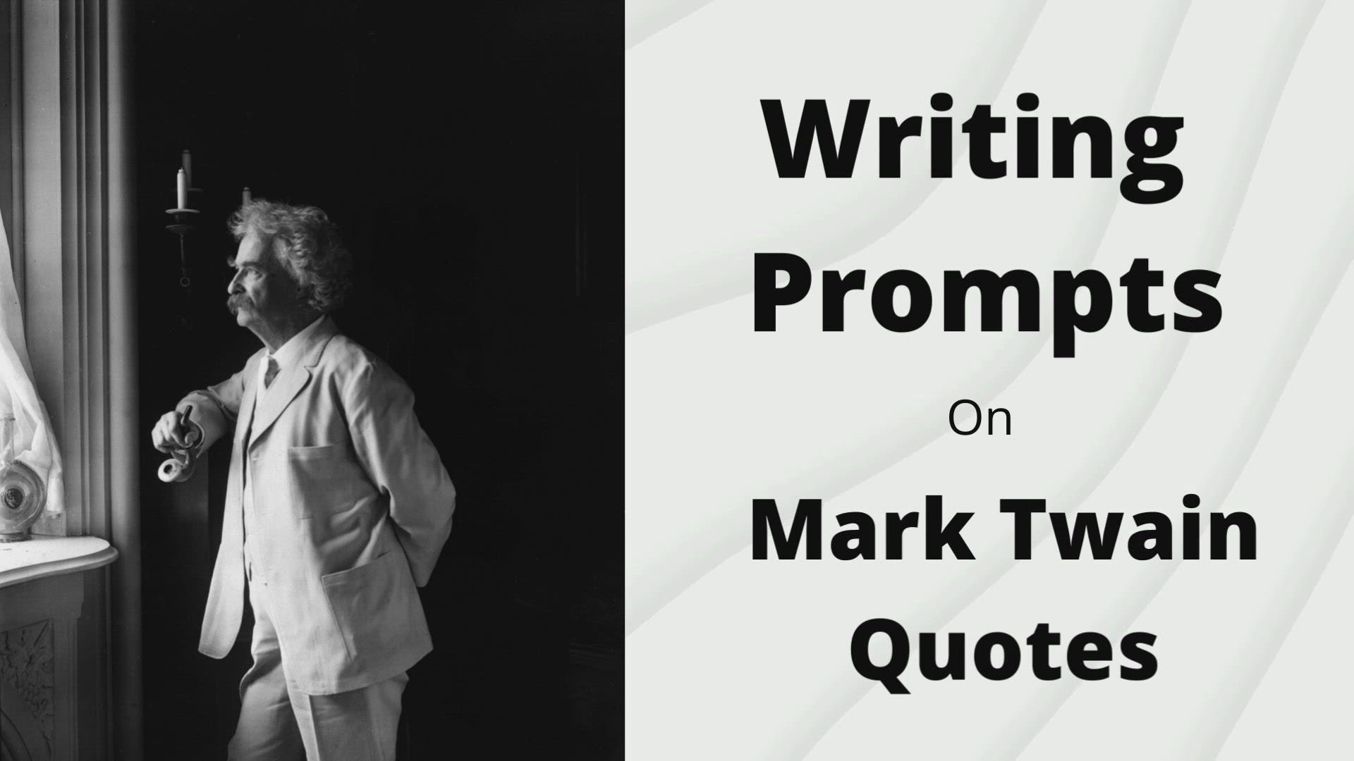 'Video thumbnail for Writing Prompts on Mark Twain Quotes'