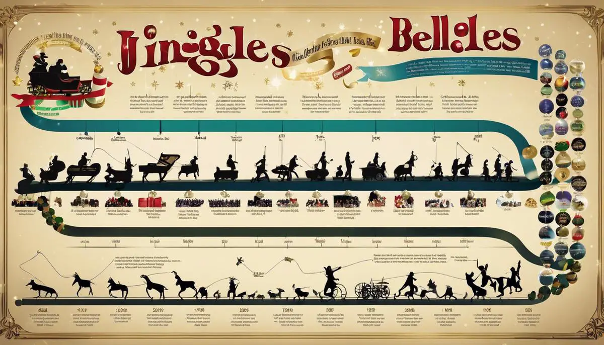 Image depicting a timeline of the evolution of Jingle Bells