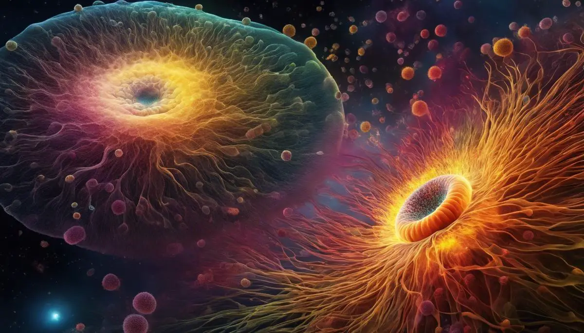 Image depicting the vastness of the bacterial universe within the human body