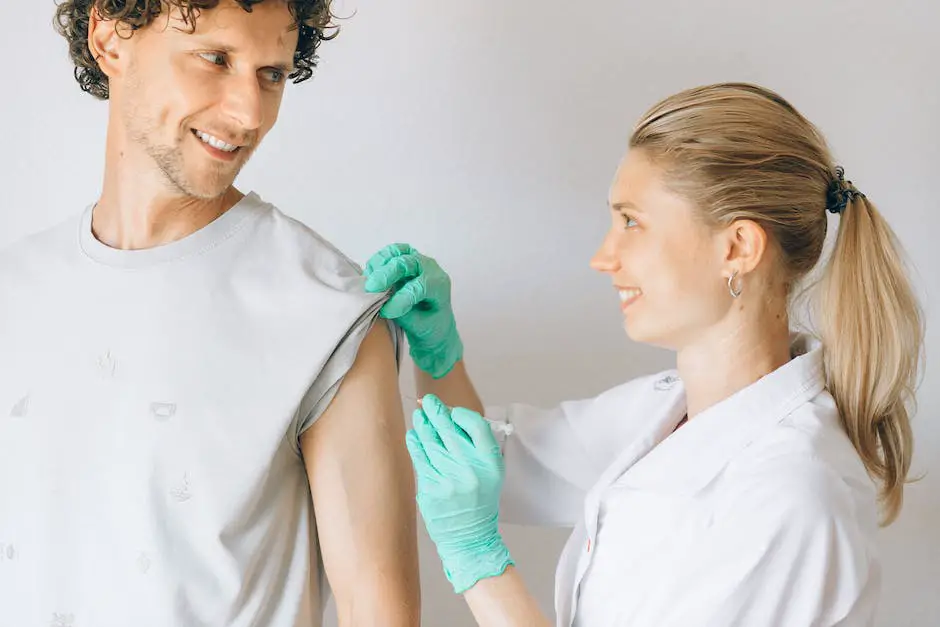 Image depicting a doctor administering a COVID-19 vaccine to a patient, emphasizing the safety and efficacy of vaccines.