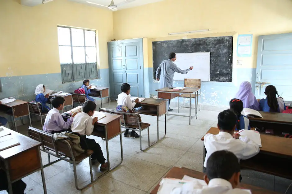 A group of students listening attentively in a classroom setting.