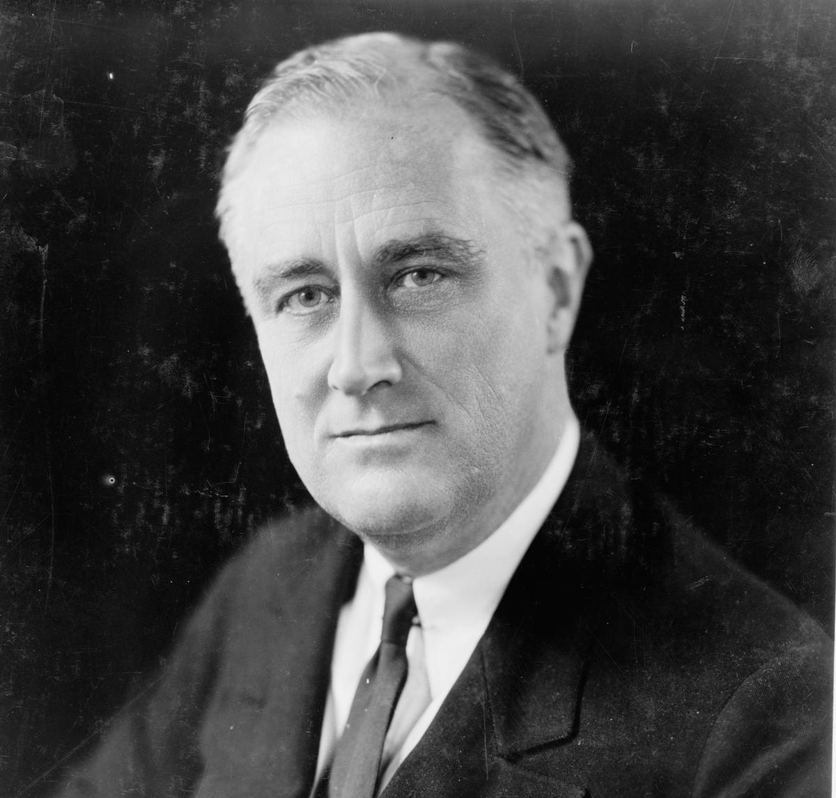 Image depicting President Franklin D. Roosevelt during a Thanksgiving celebration, showing the historical context of the text.
